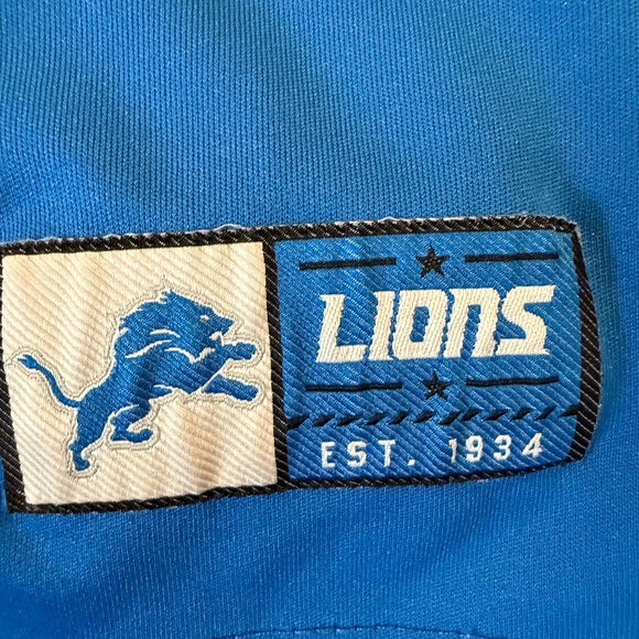 NFL Official Detroit Lions Youth Super Soft Quarter Zip Long Sleeve T-Shirt - Picture 4 of 4